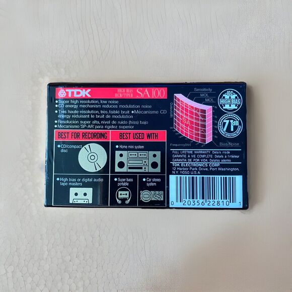 TDK SA 100 High Bias ICEII/Type II New Factory Sealed Cassette Tape - Picture 2 of 2
